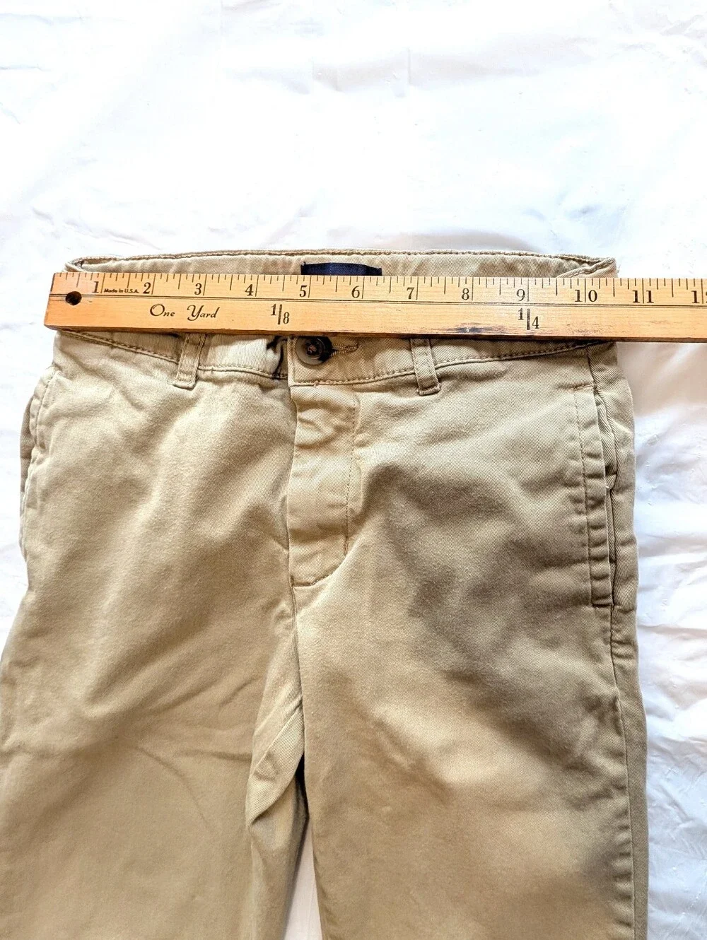 Childrens Place Boys Khaki Tan Chino Dress Pants School Uniform Size 7 READ DESC